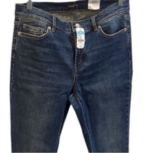 J. McLaughlin Jaycie Jeans Medium Denim Blue Stretch Size 6 - Picture 4 of 10